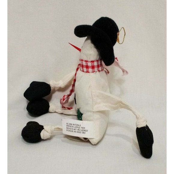 Snowman Fabric Christmas Ornament 7" Holiday Oriental Trading Co. Winter Patches - Picture 6 of 8